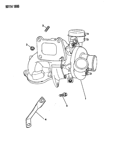 1990 Chrysler LeBaron GTC Turbo Charger Diagram 1