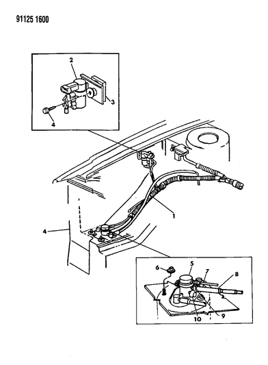 1991 Chrysler LeBaron GTC Vapor Canister Diagram 1