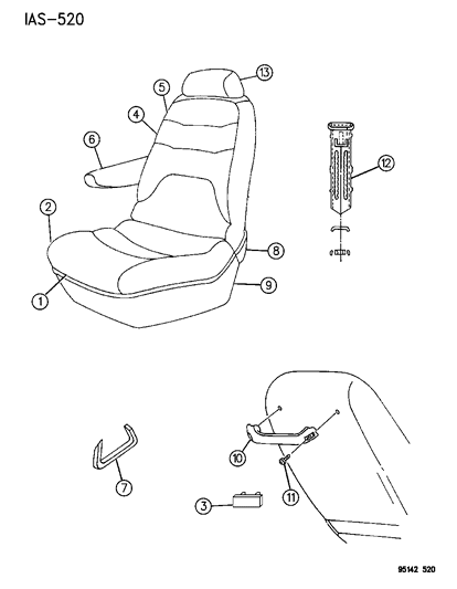 1995 Dodge Caravan Front Seat Diagram 3