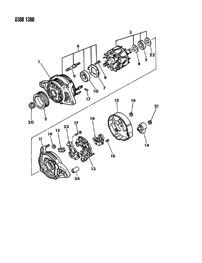 1988 Dodge Dakota Alternator Diagram 1