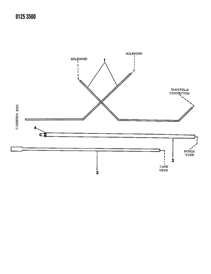 1988 Dodge Dynasty Vapor Canister Hose Harness Diagram 2