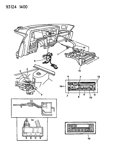 1993 Dodge Dynasty Control, Air Conditioner Diagram