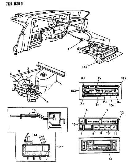 1987 Dodge Aries Control, Air Conditioner Diagram