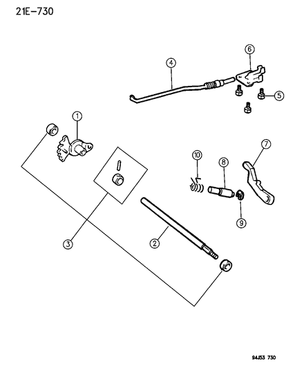 1996 Jeep Cherokee Spring Park Lock Diagram for 83503778