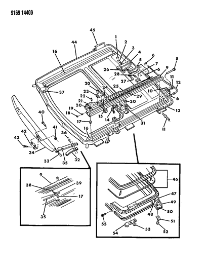 1989 Dodge Lancer Sunroof Diagram 3