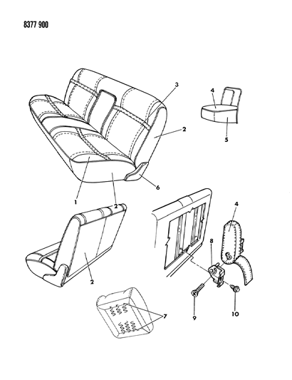 1988 Dodge Dakota Front Seat Diagram 2