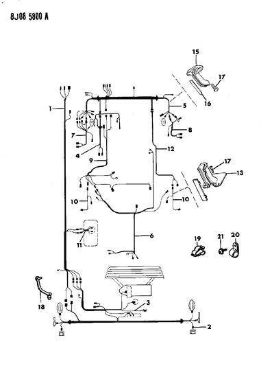 1987 Jeep Grand Wagoneer Retainer Diagram for 34202362