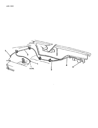 1985 Dodge Ramcharger ESA Hose Harness Diagram