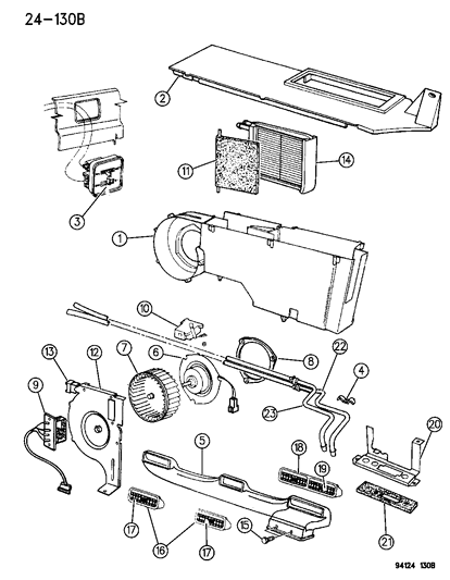 1994 Chrysler Town & Country Rear Heater Unit Diagram