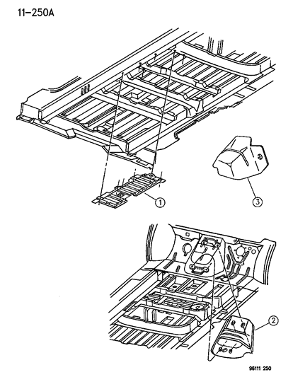 1996 Dodge Grand Caravan Heat Shields - Exhaust Diagram