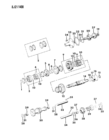 1988 Jeep J10 Gear Train Diagram 1