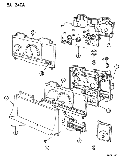 1994 Dodge Caravan Instrument Cluster Diagram