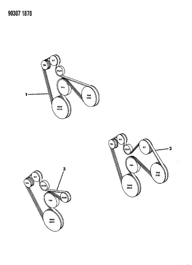 1992 Dodge Dakota Drive Belts Diagram 2