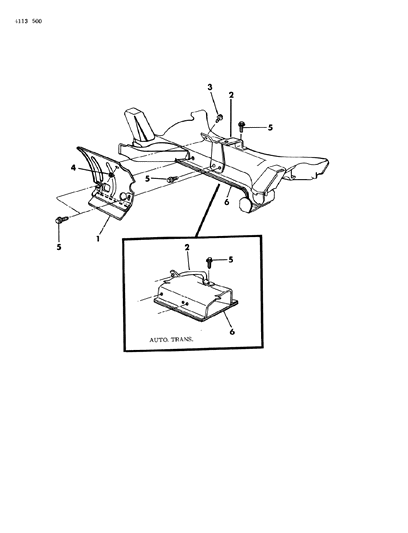 1984 Chrysler LeBaron Shield, Boot Air Deflector Diagram