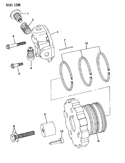 1986 Chrysler Town & Country Governor, Automatic Transaxle Diagram