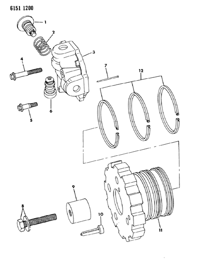 1986 Dodge Caravan Governor, Automatic Transaxle Diagram