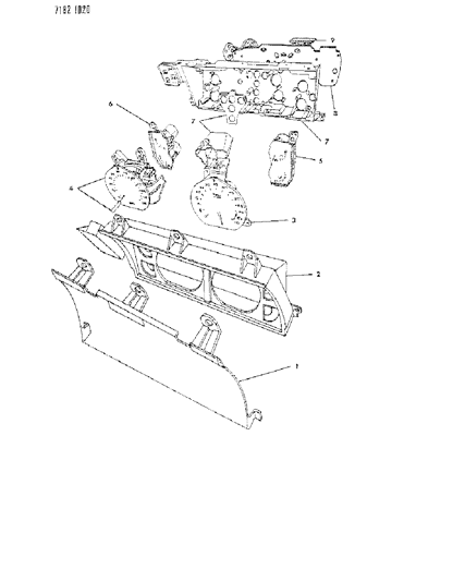 1987 Chrysler LeBaron Instrument Panel Cluster Diagram