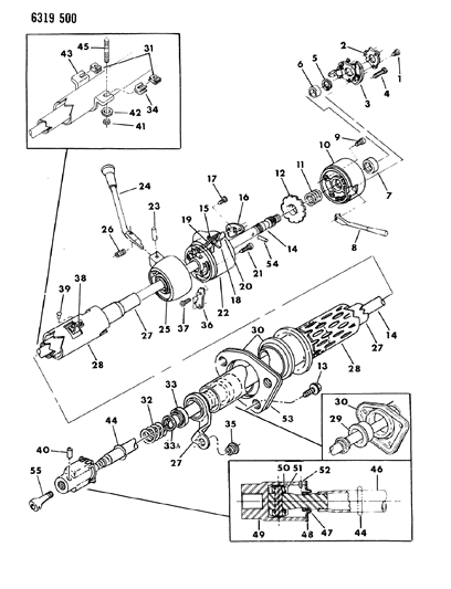 1986 Dodge Ram Van Body Package, W/Man. Steering, Coupling Diagram for 3879914