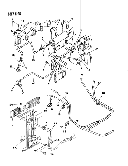 1989 Dodge Ramcharger Oil Cooler Diagram 2