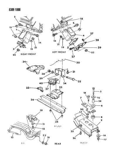 1988 Dodge W150 Engine Mounting Diagram 3