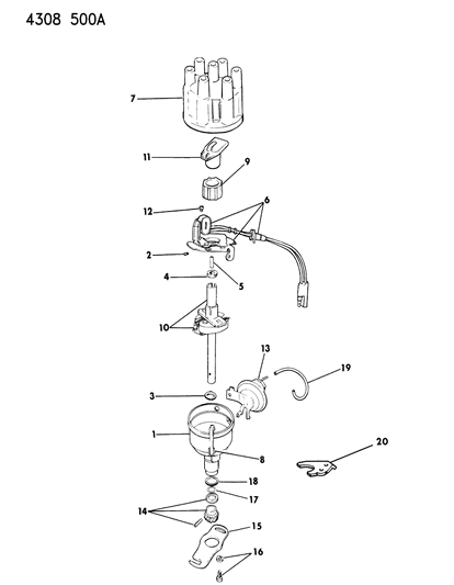 1985 Dodge Ramcharger Distributor Diagram 1