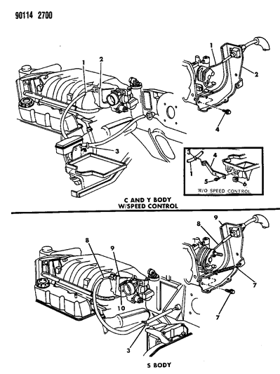1990 Chrysler Town & Country Throttle Control Diagram 5