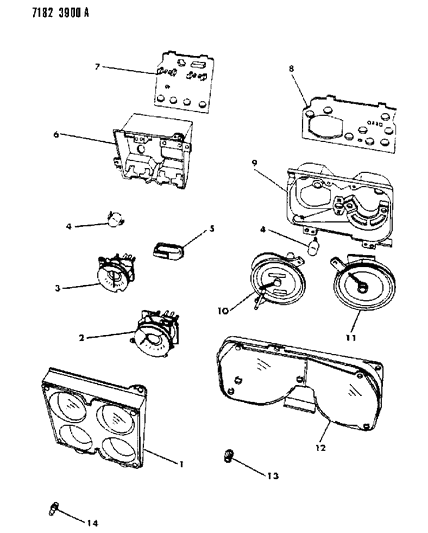 1987 Chrysler Fifth Avenue Instrument Panel Cluster Diagram