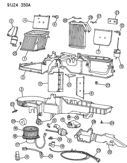 1993 Jeep Grand Cherokee Heater Unit Diagram