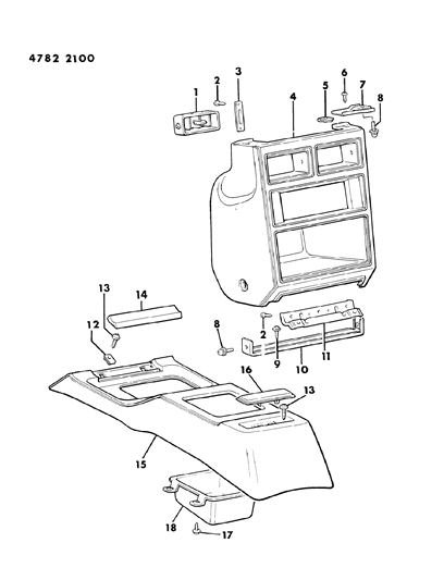 1984 Dodge Ram 50 Console Diagram 1