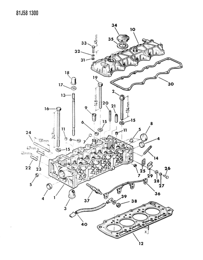 1986 Jeep Wrangler Cylinder Head Diagram 2