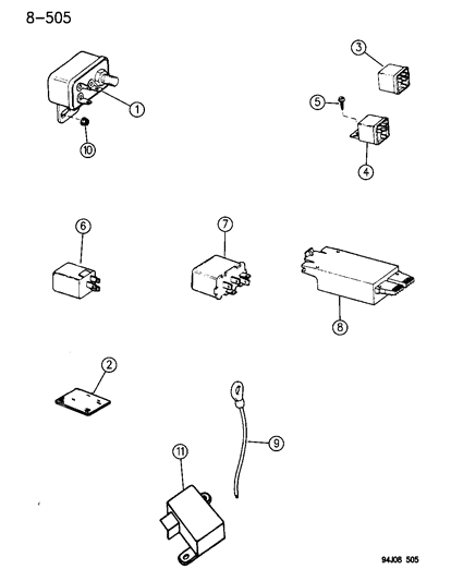 1994 Jeep Wrangler Relays Diagram