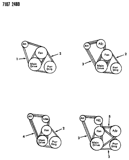 1987 Chrysler New Yorker Drive Belts Diagram 2