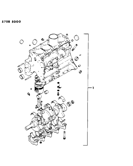 1985 Dodge Conquest Engine, Short Diagram 4