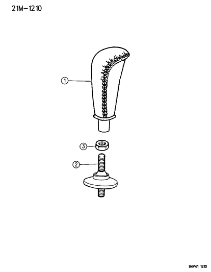 1996 Dodge Viper Knob-GEARSHIFT Diagram for HD42SB4