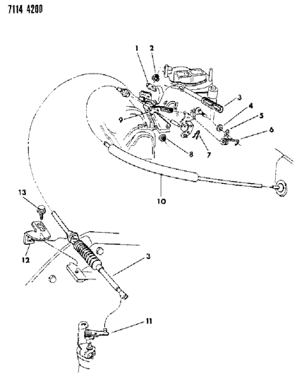 1987 Dodge Grand Caravan Throttle Control Diagram 1