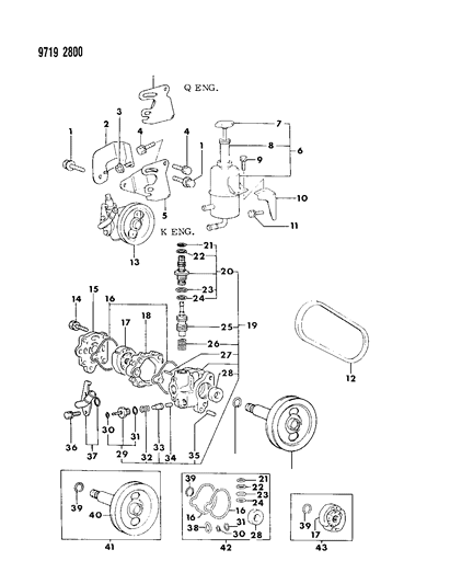1989 Dodge Colt Power Steering Pump Diagram