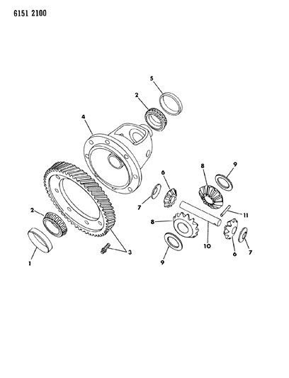 1986 Chrysler Town & Country Differential Automatic Transaxle Diagram