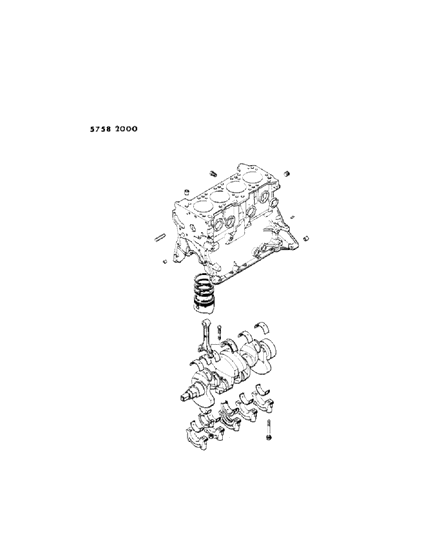 1986 Dodge Conquest Engine, Short Diagram 1