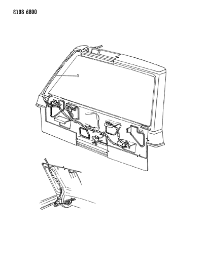 1986 Dodge Aries Wiring - Liftgate & Trunk Diagram