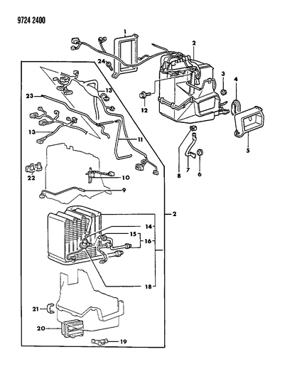 1989 Chrysler Conquest Air Conditioner Unit Diagram