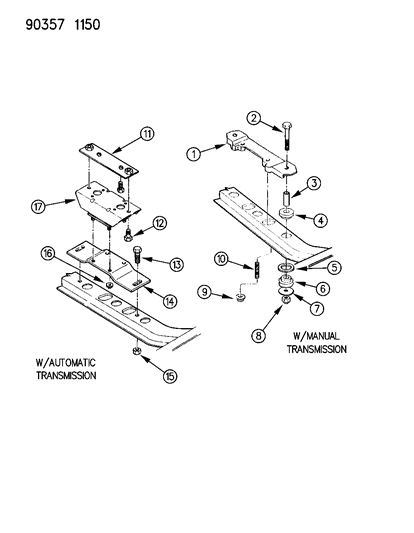 1992 Dodge Dakota Engine Mounting Diagram 7