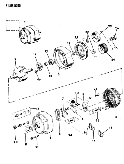 1985 Jeep J20 Alternator Diagram 2