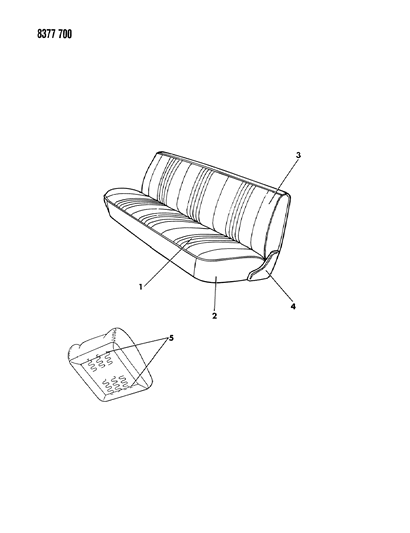 1989 Dodge Dakota Front Seat Diagram 1