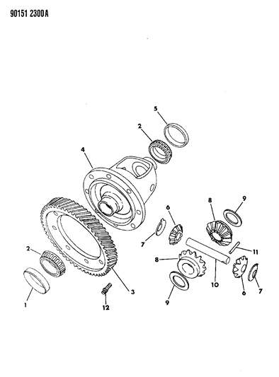 1990 Dodge Caravan Differential Automatic Transaxle Diagram 2