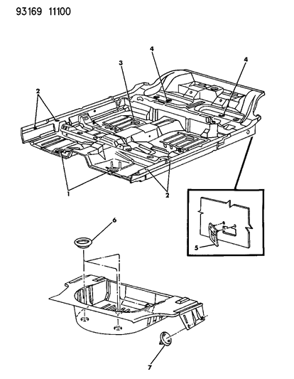 1993 Chrysler Imperial Floor Pan Plugs Diagram