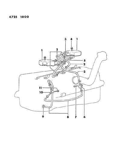 1984 Dodge Ram 50 Vapor Gas Control Diagram 2