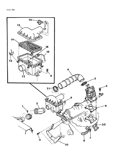 1984 Chrysler New Yorker Air Cleaner Diagram 1