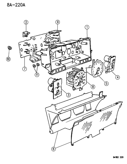 1994 Chrysler LeBaron Instrument Cluster Diagram
