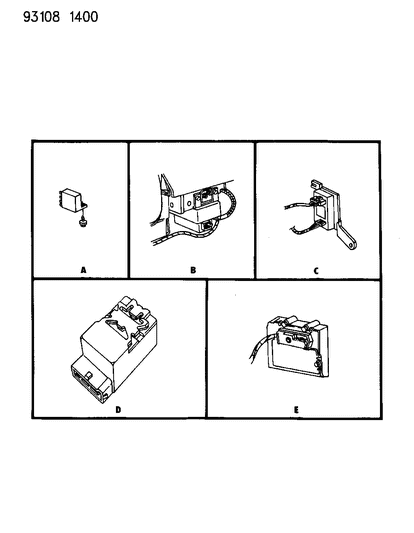 1993 Dodge Spirit Air Bag Diagnostic Module Diagram for 4723293