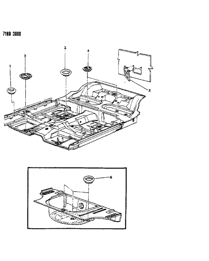 1987 Chrysler LeBaron Plugs Floor Pan Diagram